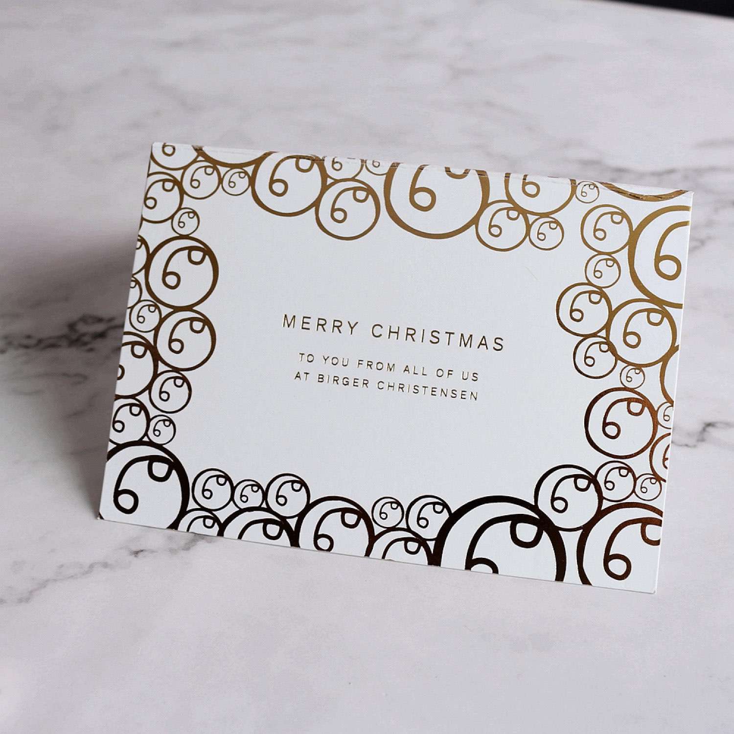Foil Printing Invitation Christmas Greeting Card Customized Simple Style 